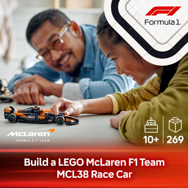 LEGO Speed Champions McLaren F1 Team MCL38 Race Car Toy with a Collectible Formula 1 Driver Minifigure - Model Kits for 10+ Year Old Boys & Girls or Adult Motorsport Fans 77251