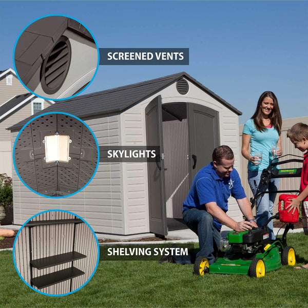 Lifetime 60282 Outdoor Storage Shed, 7 x 12 ft.