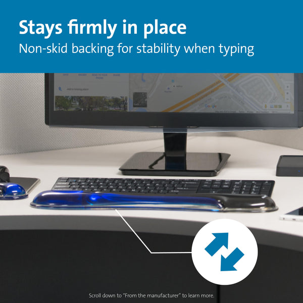 Kensington Keyboard Wrist Rest - Ergonomic duo gel wrist rest, compatible with full length / gaming keyboards for comfort when at computer, laptop, office, PC, home - Red/Black (62398 )