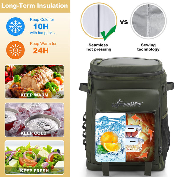 Upeelife Insulated Backpack Cooler Picnic Backpack, Cool Bag Rucksack Cooler Backpack