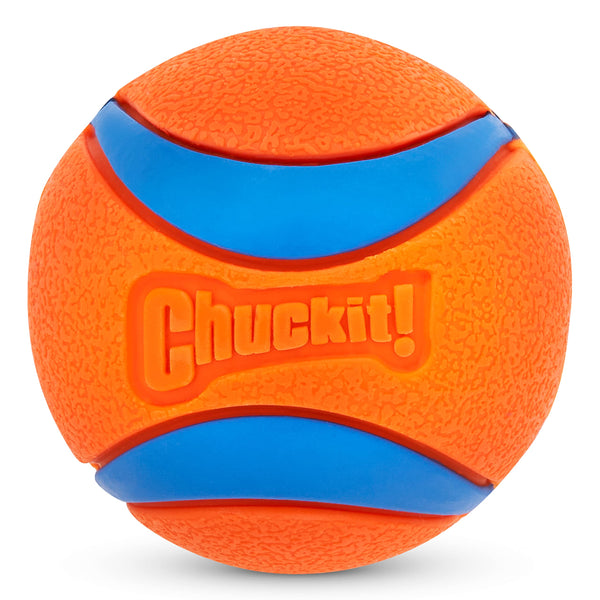 ChuckIt! Ultra Ball Dog Toy, Durable High Bounce Floating Rubber Dog Ball, Launcher Compatible Toy For Dogs, 2 Pack, Medium
