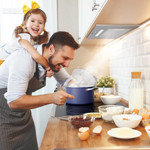 CIARRA Integrated Cooker Hood 52cm CBCS5913A Stainless Steel Built in Extractor Hood LED Light 3 Speeds Undercabinet Extractor Fan