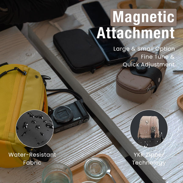 Lumiere & Co. Falcon Magnetic Bike Saddle Bag – 0.69L | 6" x 3.5" x 2" | Sleek Minimalist Brick Design, Fast Magnetic Buckle Attachment | Road Cycling–Specific Bike Seat Bag (Black, Large)