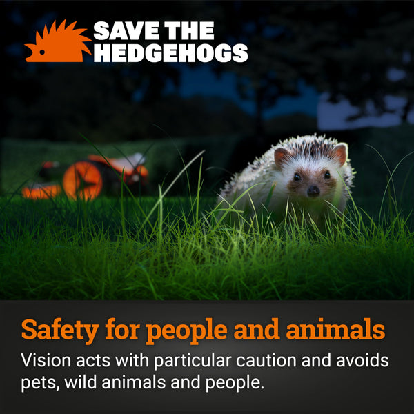 WORX WR206E Landroid Vision Robotic Lawn Mower – 600m² Patented AIA Mowing Multi-Zone, Auto Charging, 20V PowerShare Battery, Rain Sensor, Cut-to-Edge Technology, App-Controlled, Accessories Included