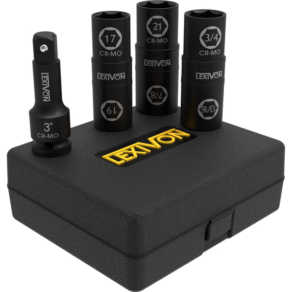 LEXIVON Master HEX Bit Socket Set, Premium S2 Alloy Steel | Complete 32-Piece, SAE and Metric Set | Enhanced Storage Case (LX-144)