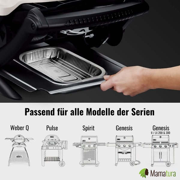 Aluminium tray for barbecue grill | drip pan | perfectly fitting for your Weber BBQ trays