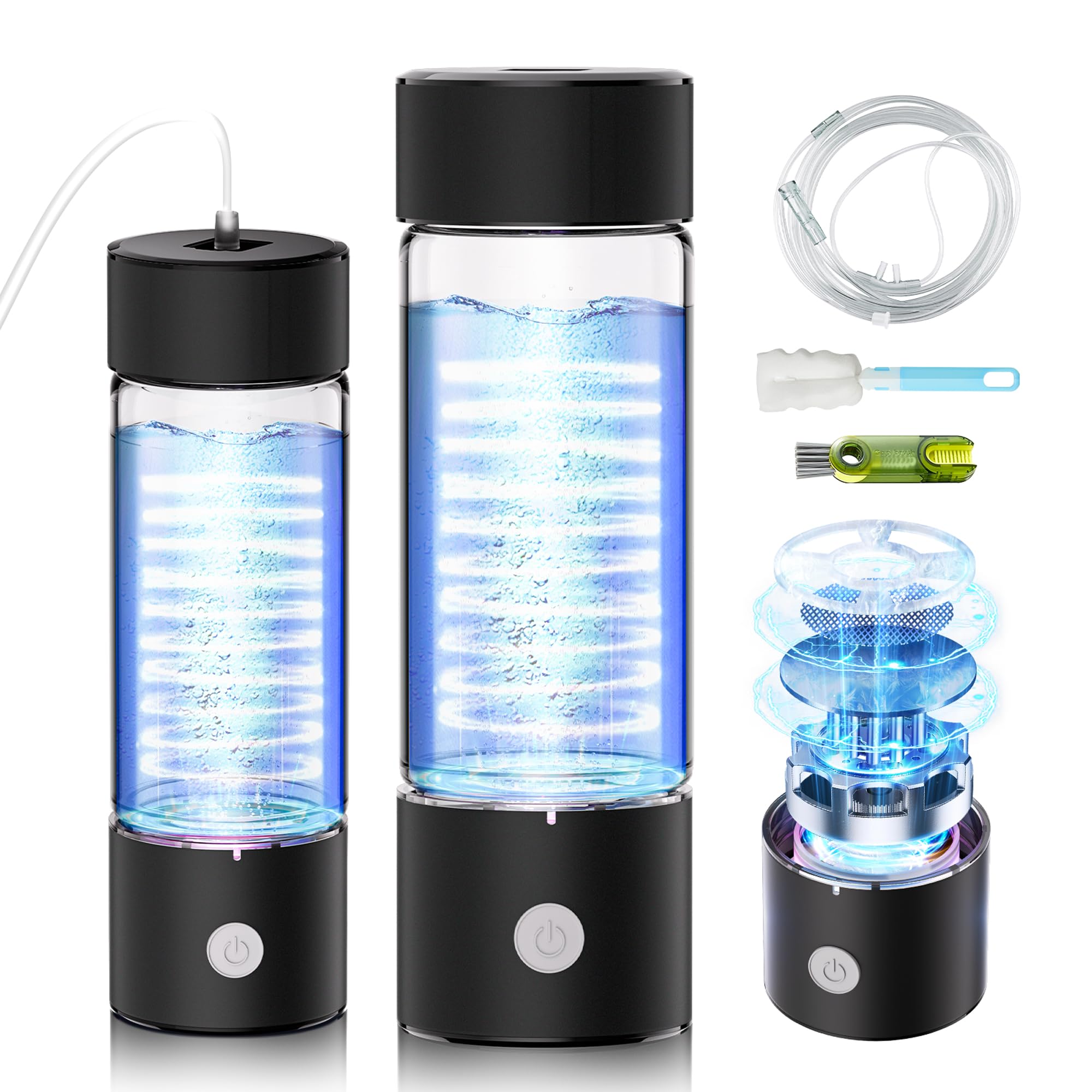 Upgrade 3-in-1 Hydrogen Water Bottle Generator - Industry TOP - 24-Hour Hydrogen Lock | 0 Chlorine & 0 Ozone | 100% Leak-Proof Seal, Hydrogen Water Bottle Generator