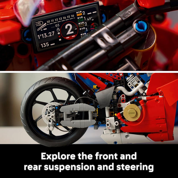 LEGO Technic Ducati Panigale V4 S Motorcycle Model - Building Sets for Adults, Men & Women Aged 18+ - Gifts for Motorbike Fans - 42202