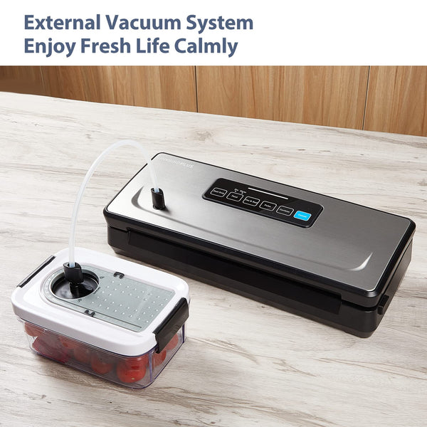 INKBIRD Vacuum Sealer Machine with Seal Bags and Starter Kit,Automatic Food Sealer Machine for Food Preservation,Dry/Moist/Pulse/Canister Mode Vacuum