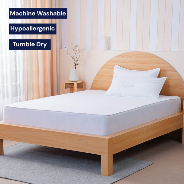 Sheet Story Bamboo Waterproof Mattress Protector King Size - 40cm Deep Pocket - Hypoallergenic, Terry Bamboo Fabric - King Size Mattress Protectors -