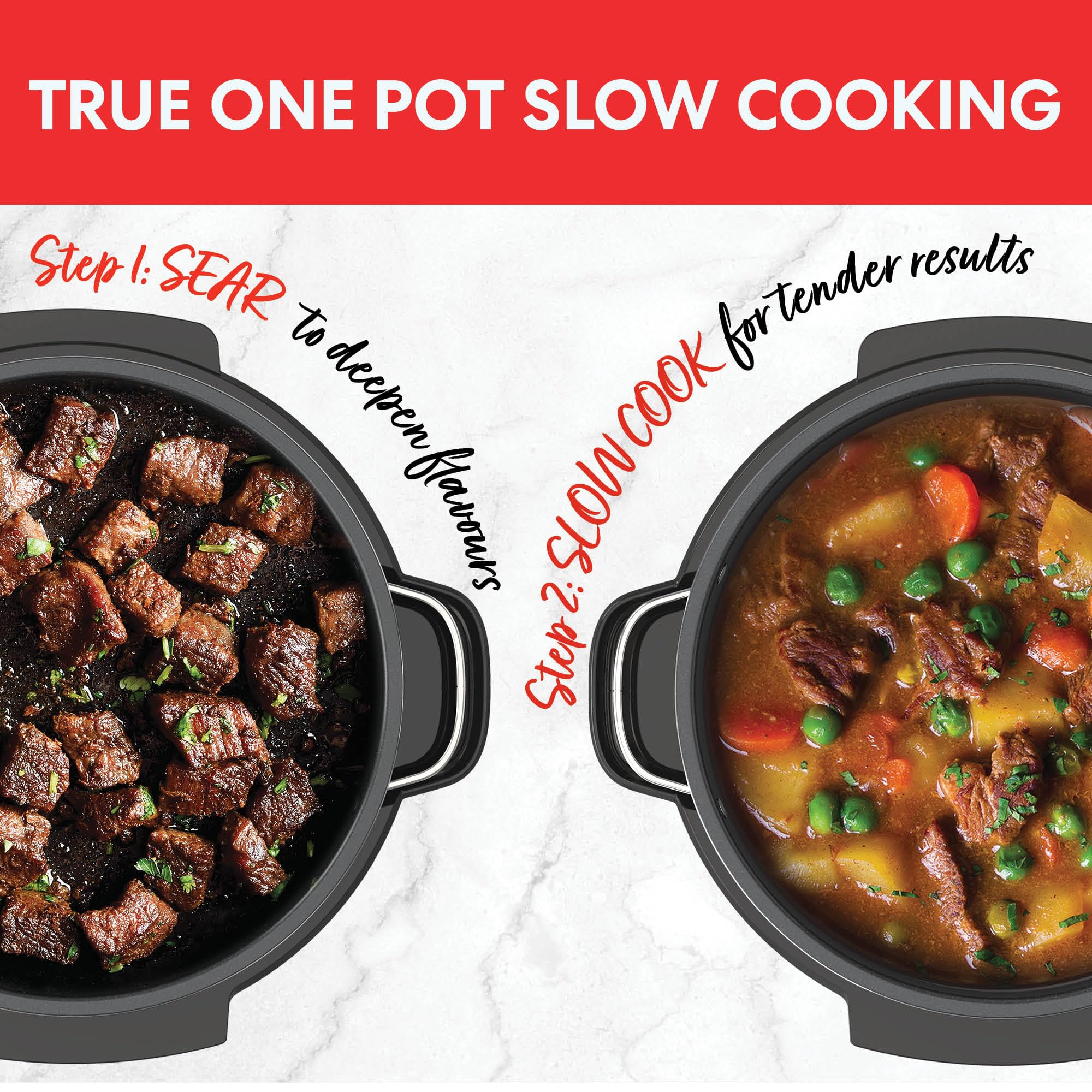 Instant Superior Slow Cooker - Digital Slow Cooker with Steamer, Saut?, Sear, Reheat and Keep Warm Functions, Removable Dishwasher Safe Pot - Up to 10