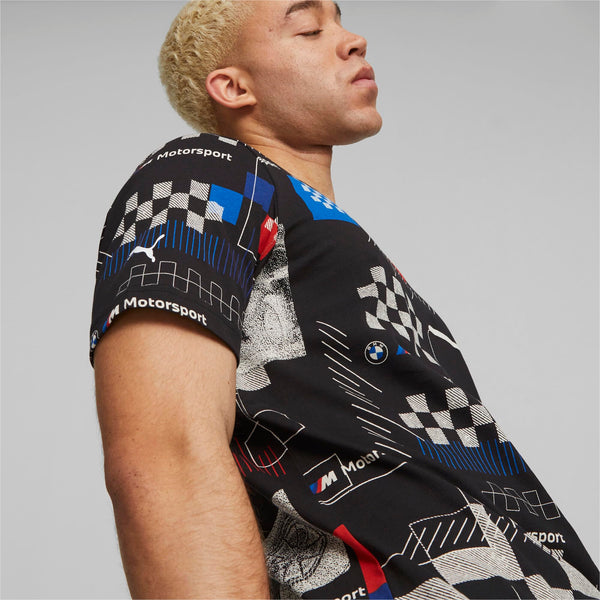 PUMA Men's BMW M Motorsport All Over Print Tee T-Shirt