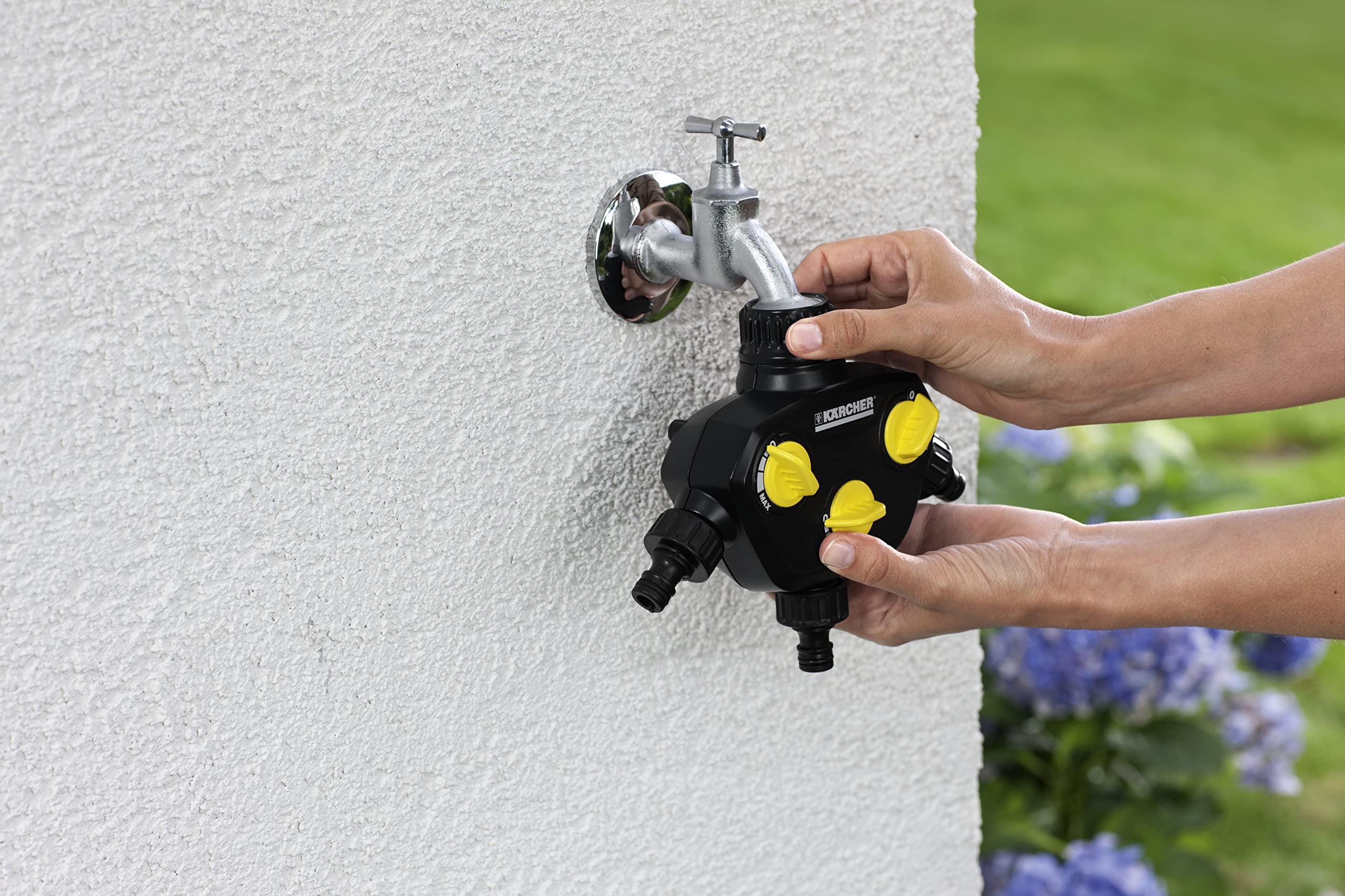 K?rcher 2.645-200.0 3-Way Tap Adapter, Schwarz