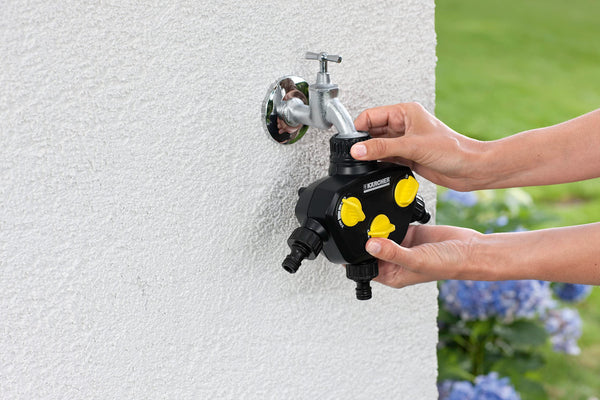 K?rcher 2.645-200.0 3-Way Tap Adapter, Schwarz