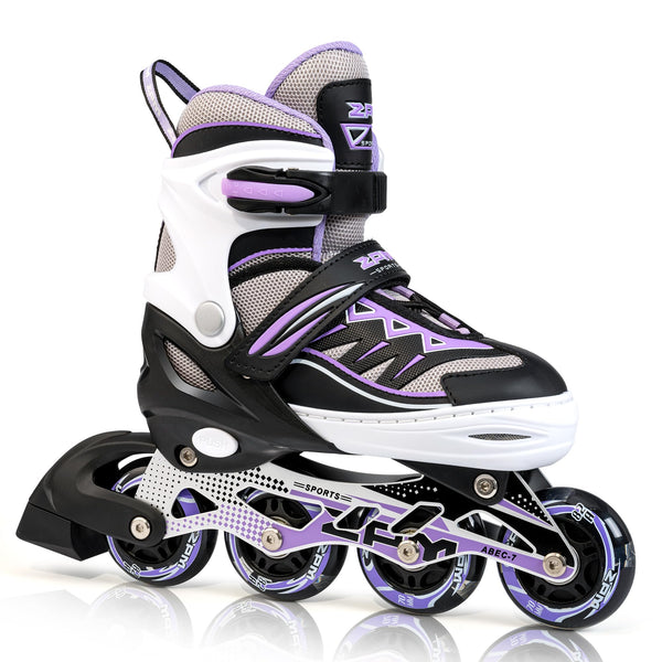 2pm Sports Adjustable Inline Skates, Stylish Design Beginner Roller Skates for Boys and Girls