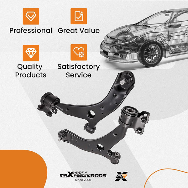 maXpeedingrods Front Left and Right Control Arms Suspension Wishbone Kit for Mazda 5 05-17 Cr19 Mazda 3 03-09 BK