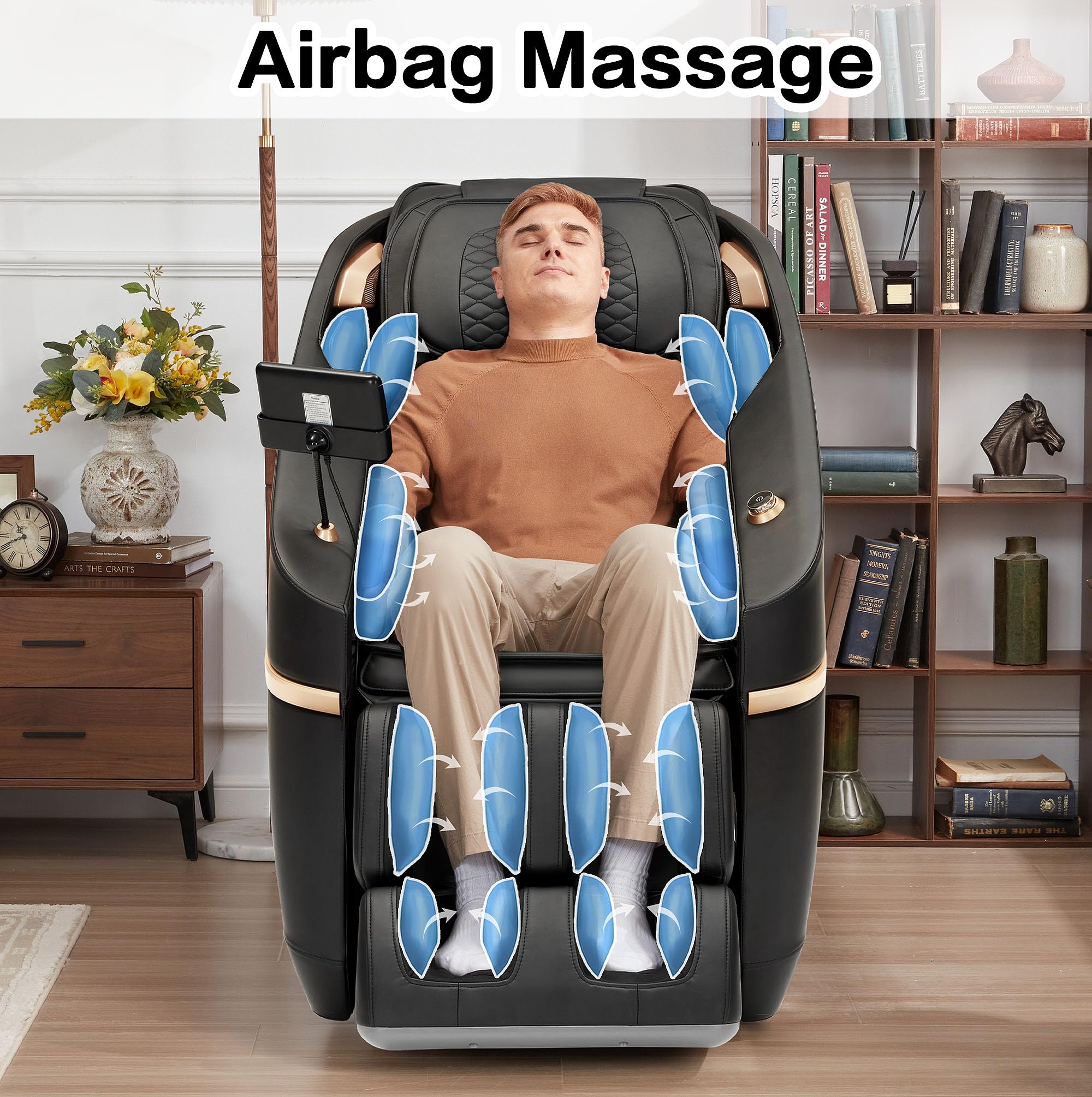 ROTAI Full Body Massage Chair,Zero Gravity Massage Chair for Home,Back Massagers for Pain Relief,Rocking Chair with Heat