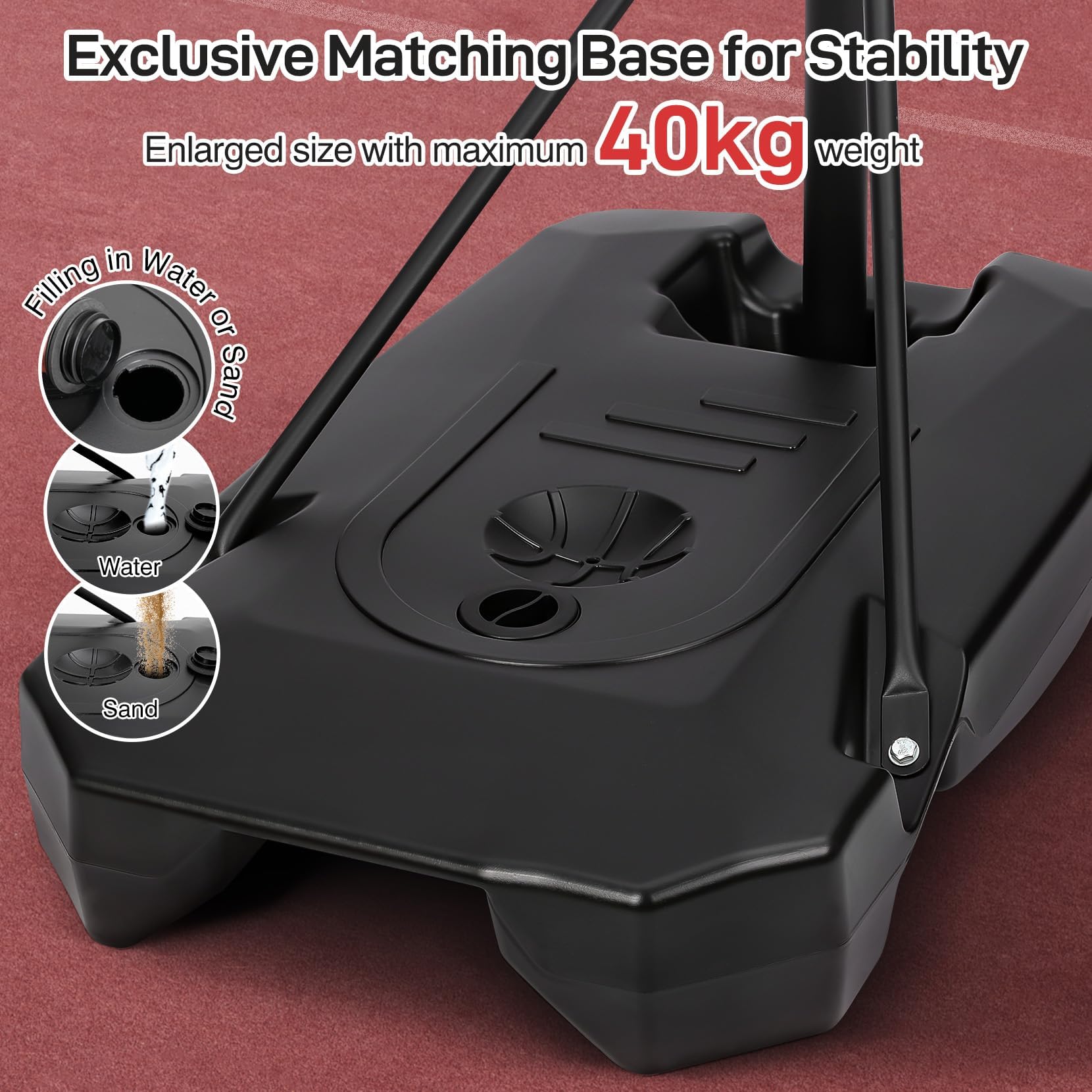 Basketball Hoop for Kids Yohood Basketball Hoop Outdoor 147-260cm Height Adjustable Portable Enlarged Base for Kids Teenagers Youth Adults Backyard Driveway Indoor