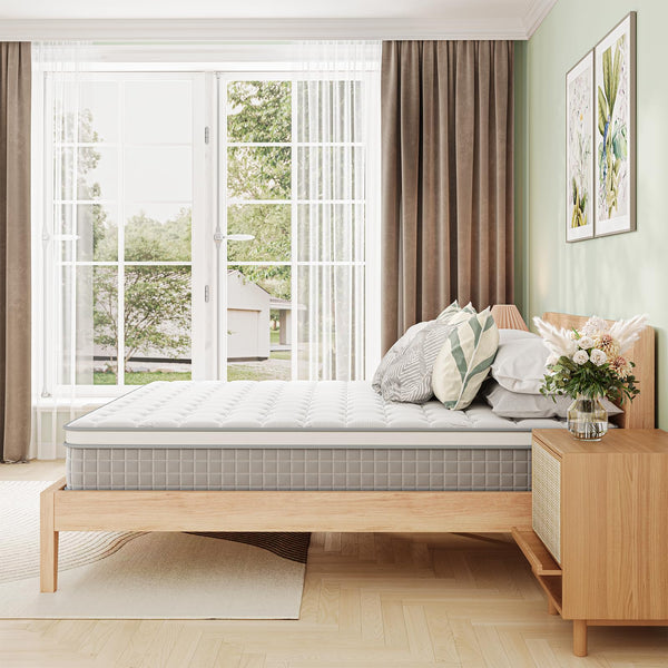 Vesgantti 3FT Single Mattress, 9.6 Inch Pocket Sprung Mattress Single with Breathable Foam and Individually Wrapped Spring - Medium Firm Feel, Modern Box Top Collection