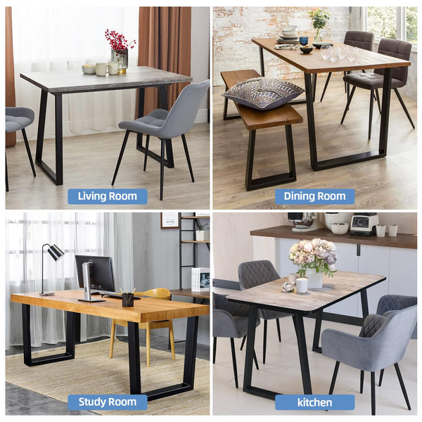 INMOZATA Table Legs Set of 2, Heavy Duty Industrial Trapezoid DIY Furniture Legs Coffee Table Legs with Screws for DIY Table Desk Breakfast Bar Stand Bench (W70cm X H90cm)