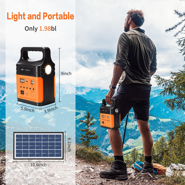 Upgrade-Vclpower 20000mAh DC Power Bank Station with Solar Panels,12V/9V Output Fast Charging Portable Power Station for Home Emergency Outdoor Camping(Green)