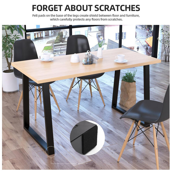 INMOZATA Table Legs Set of 2, Heavy Duty Industrial Trapezoid DIY Furniture Legs Coffee Table Legs with Screws for DIY Table Desk Breakfast Bar Stand Bench (W70cm X H90cm)