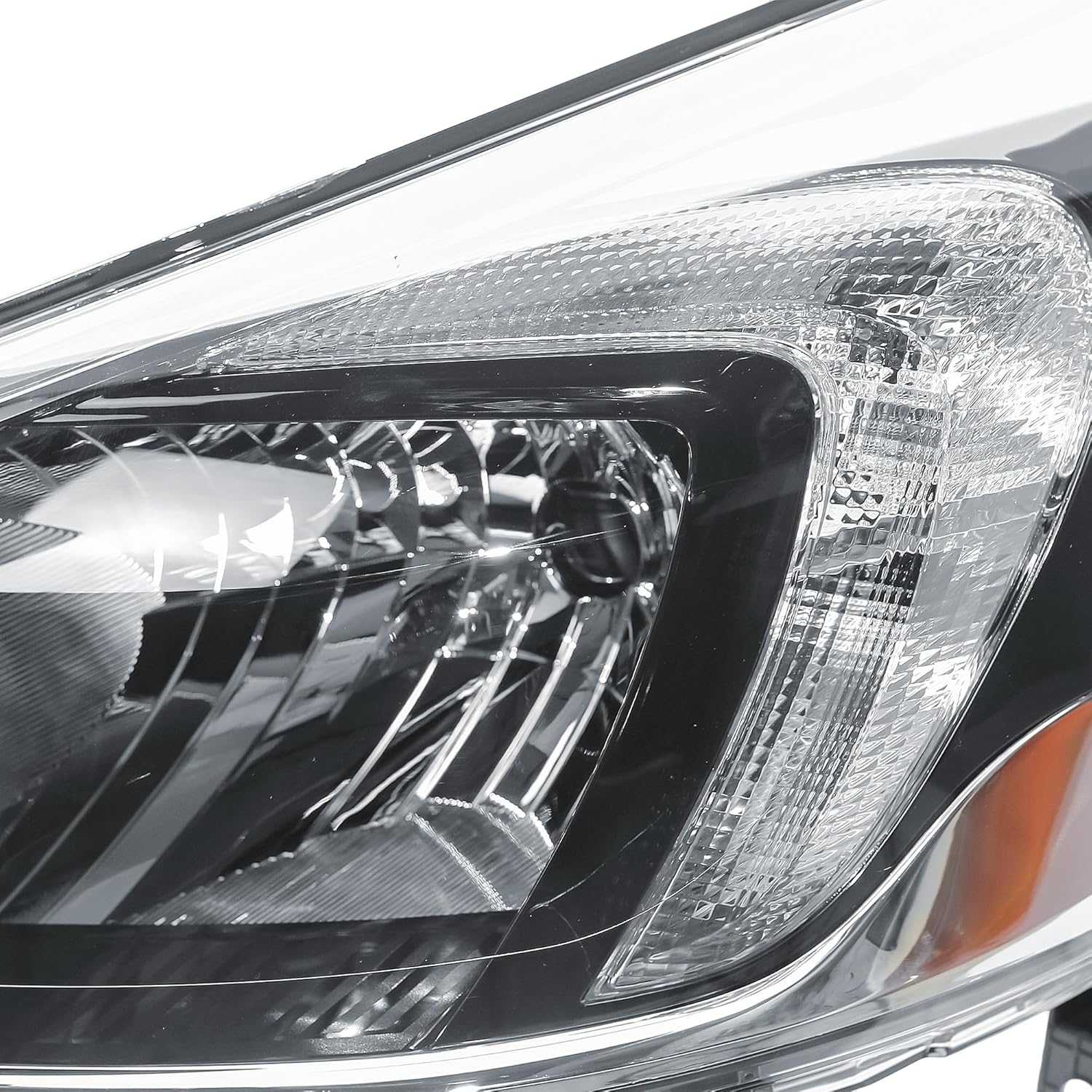 LONGLING Replacement Driver Right Side O/S Headlight Head Lamp Electric Adjustment with DRL 6 pins for Vauxhall Vivaro 2014-2019