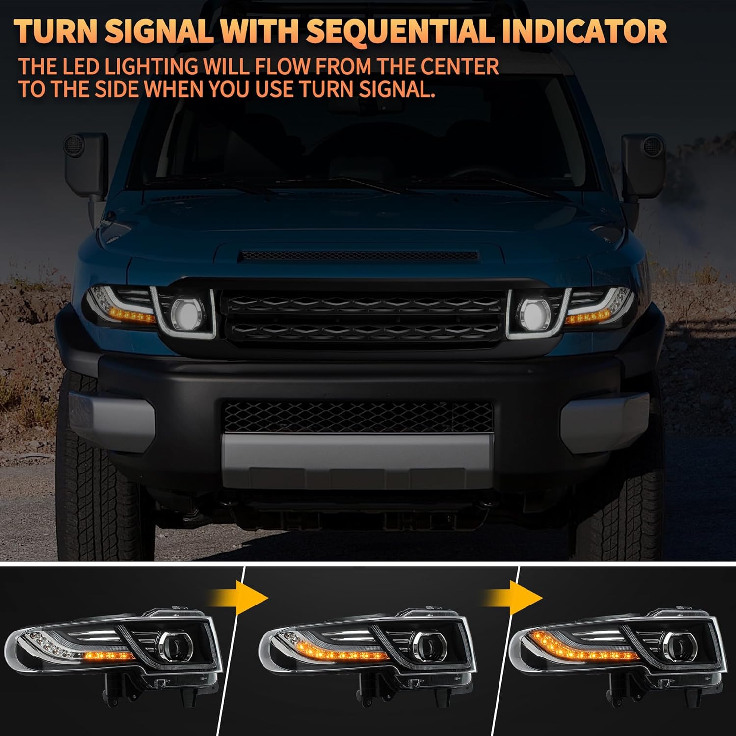 VLAND Rear Lights Compatible wth FJ Cruiser 2007-2023, Driver & Passenger Side