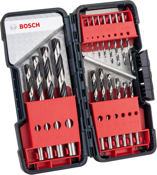 Bosch Professional 18pcs. HSS Twist Drill Bit PointTeQ (for Metal, in ToughBox, Ø 1-10 mm, Accessory Drill)