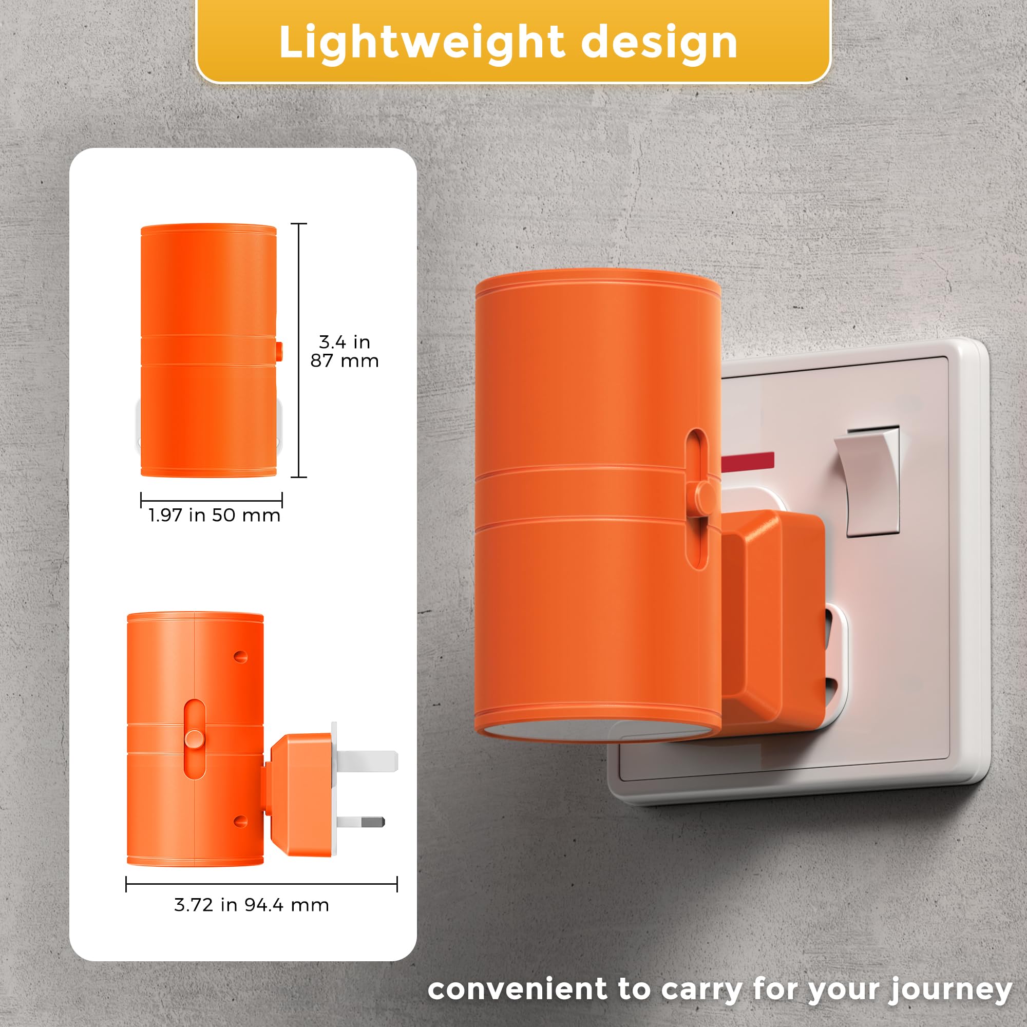 LOHAS-LED Night Light Plug In Wall,1 Pack, Modern Night Light with Dusk to Dawn Sensor, Adjustable Brightness 0-100LM, 3000K Warm White, Dimmable Night Light for Hallway Bathroom Bedroom Stair Toddler