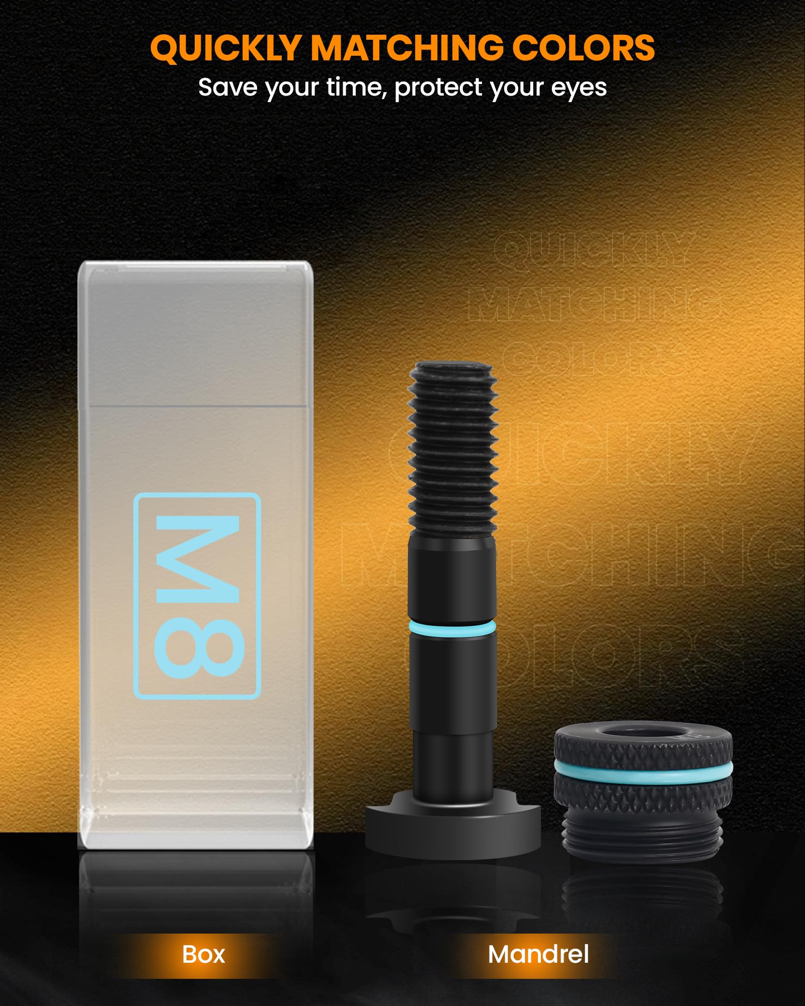 HARDELL Rivet Nut Tool, 14" Rivnut Tool with 100 Pcs Rivet Nuts and 7 Metric & Inch Mandrels M6 M8 M10, 1/4-20, 5/16-18, 3/8-16, 10-24 and Rugged Carrying Case