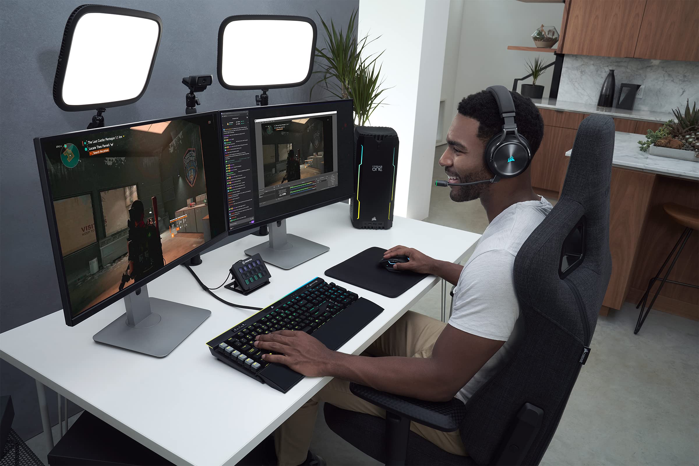 CORSAIR VIRTUOSO RGB WIRELESS XT Multiplatform Gaming Headset With Bluetooth – Dolby Atmos – Omni-Directional Microphone – iCUE Compatible – PC, Mac, PS5, PS4, Nintendo Switch, Mobile – Black