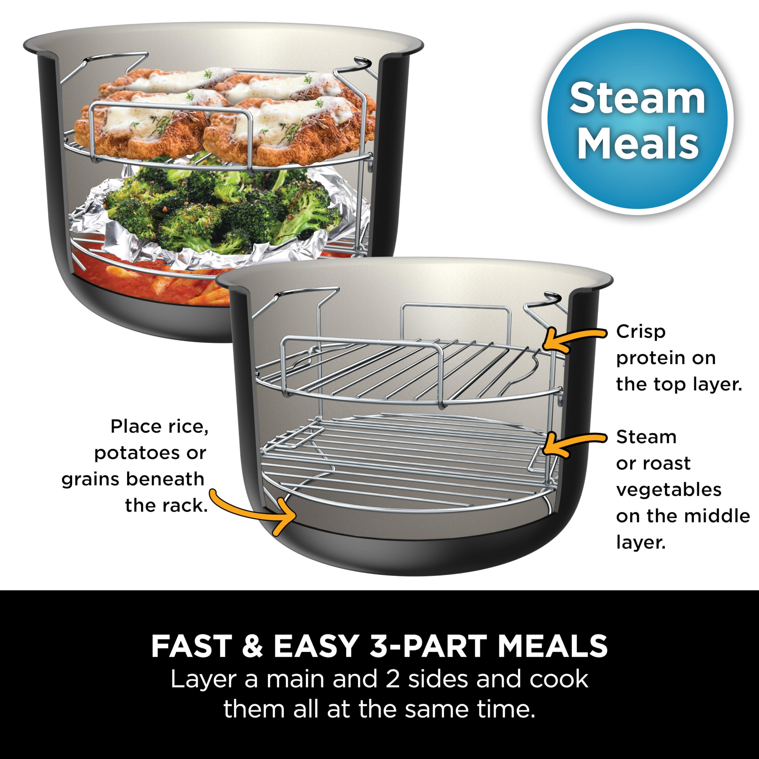 Ninja Foodi MAX 14-in-1 SmartLid Multi Cooker, 7.5L Electric Pressure Cooker & Air Fryer, Combi-Steam, Slow Cook, Bake, Grill, Copper/Black Amazon Exclusive OL650UKCP