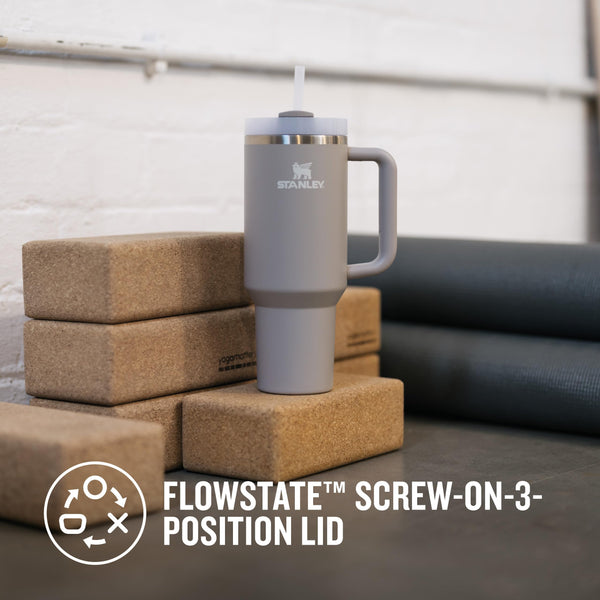 STANLEY Quencher H2.0 Flowstate Tumbler 1.2L - Cold for 11 Hours - Iced for 48 Hours - Metal Water Bottle with Straw, Handle and Lid - Dishwasher Safe - Travel Mug for Cold Drinks