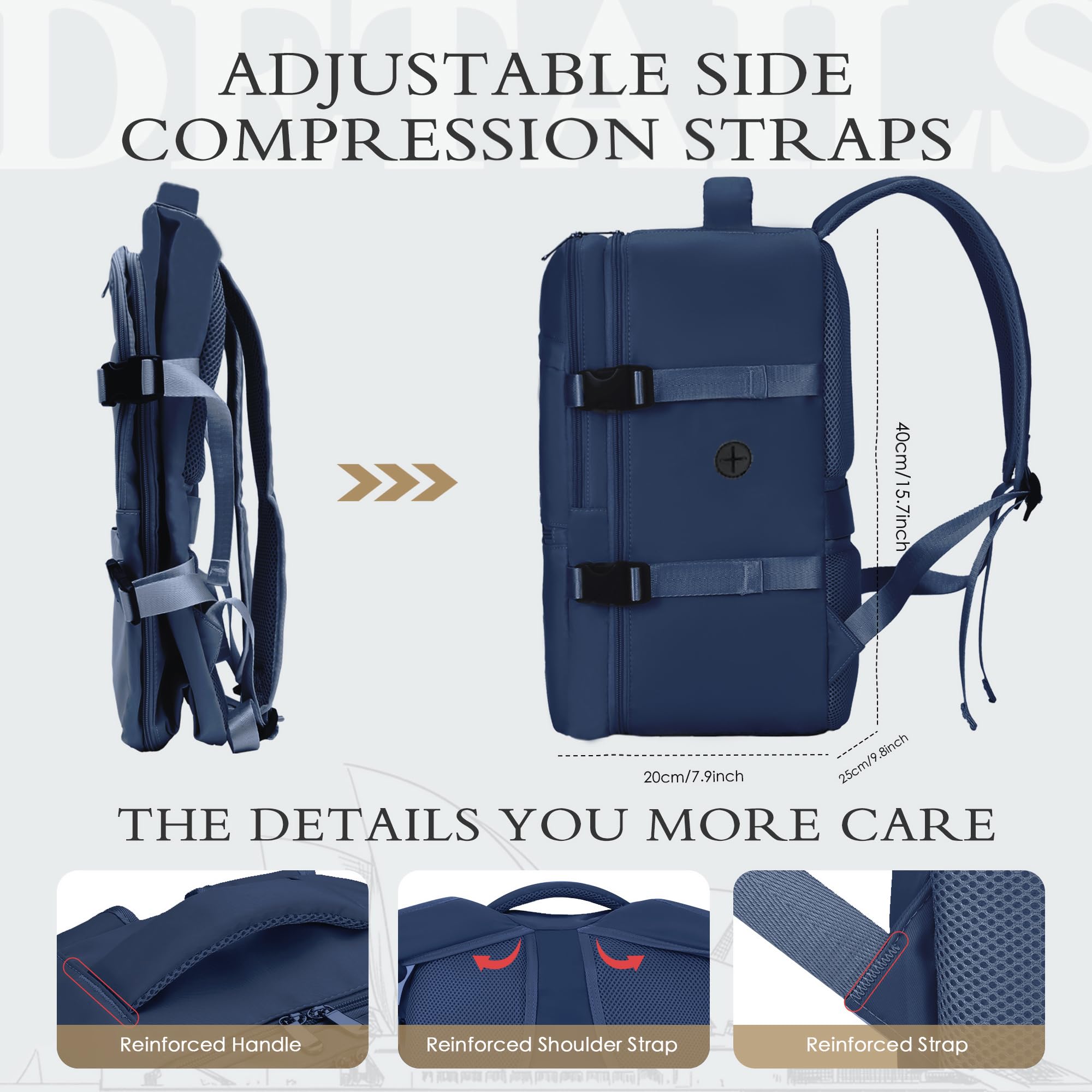 for Ryanair Cabin Bags 40x20x25 Underseat Cabin Bag Carry Ons Hand Luggage Bag Travel Backpack Cabin Size for Ryanair Backpack with Charging Hole