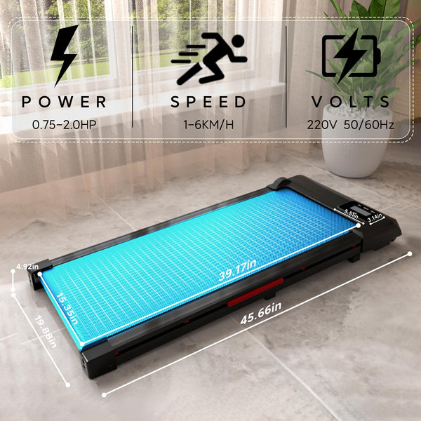 Walking Pad, Under Desk Treadmills For Home, Silent Portable Treadmill, Remote Control and LED Display