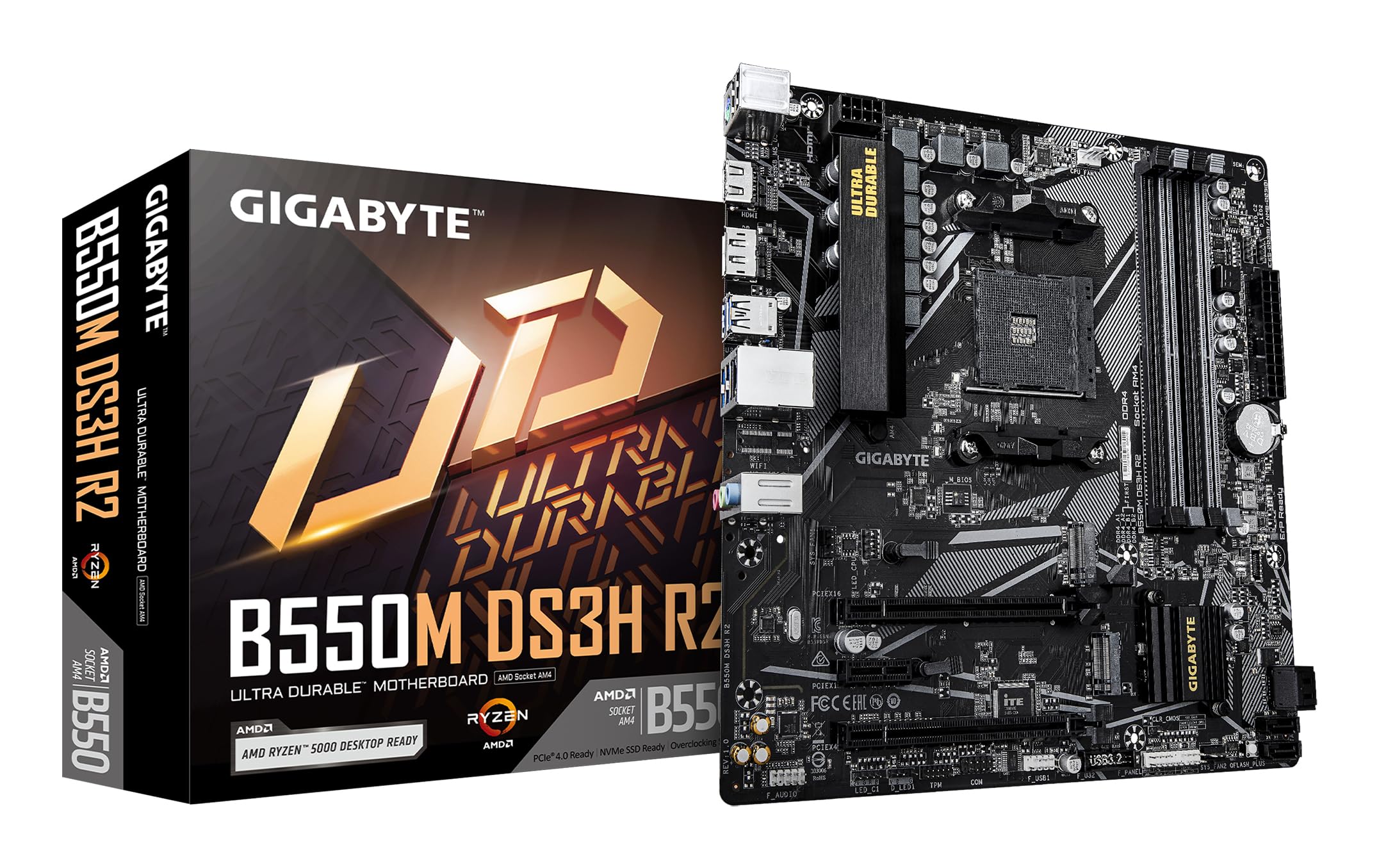 Gigabyte B550 AORUS ELITE V2 Motherboard - Supports AMD Ryzen 5000 Series AM4 CPUs, 12+2 Phases Digital Twin Power Design, up to 4733MHz DDR4 (OC), 2xPCIe 3.0 M.2, 2.5GbE LAN, USB 3.2 Gen1