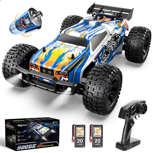 DEERC Remote Control Car 1:10 Scale RC Cars 48+ KM/H High Speed 40+Min Play, 4WD All Terrains Off Road Radio RC for Adults and Kids Hobby RC Truck Vehicle, 2 Battery Crawler Toy Gift for Boys