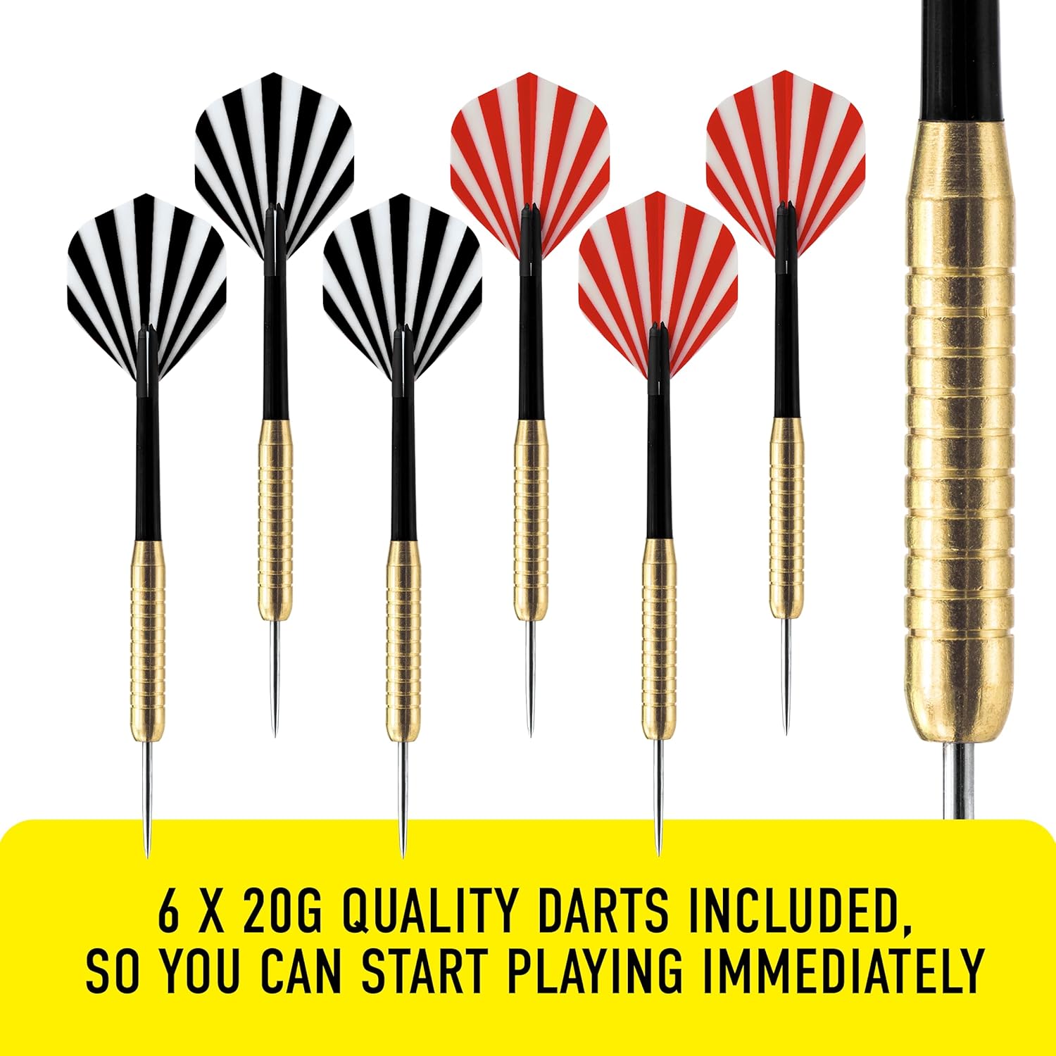 Harrows Dart Board Family Game I Dart Board Set I Dartboard with 6 Darts I Darts Board with over 10 Games I 6 Darts Set With Board