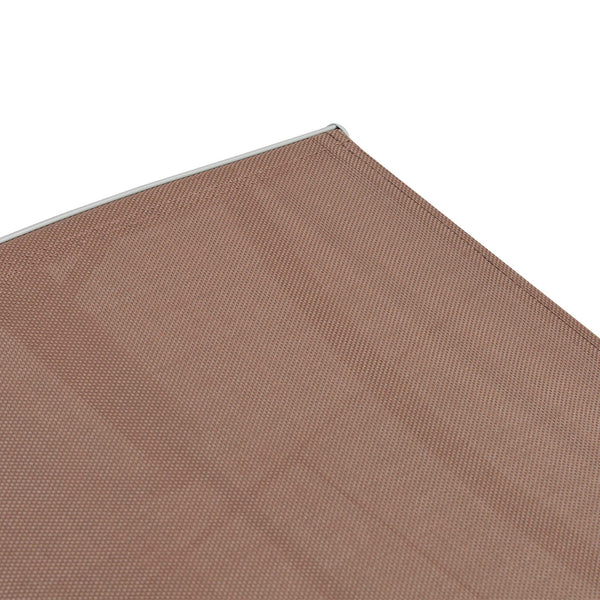 Outsunny Sun Lounger Steel Frame Outdoor Folding Chaise Texteline Lounge Chair Recliner with Headrest & 7 Levels Adjustable Backrest, Cream White