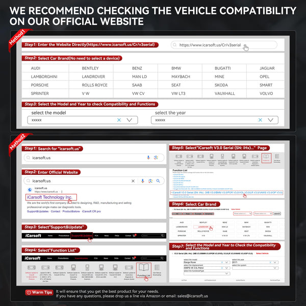 iCarsoft Car Diagnostic Tool for Ben.z/Smart/Sprinter, 30+ Service Functions OBD2 Scanner, MB V3.0 All System Code Reader, Bi-Directional Control, Auto VIN, Continuous Software Update