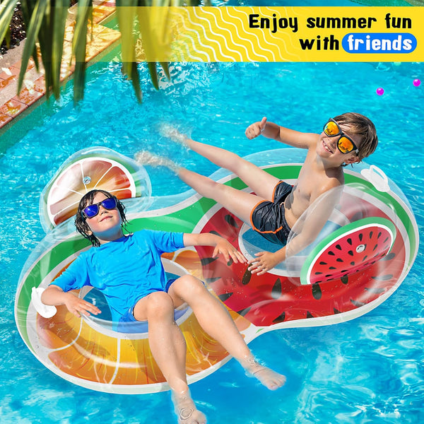 Gontence Inflatable Pool - 2-Person Lilo Pool Inflatables - Portable Pool Inflatables - Inflatable Pool Floats For Kids Adults - Pool Lounger - Water Hammock Pool Float Pool Hammock