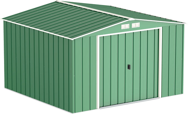 Duramax ECO 8 x 8 (6.35 m2) Metal Garden Storage Shed, Hot-Dipped Galvanized Metal Garden Shed, Tool Storage Shed, Strong Reinforced Roof Structure, Maintenance-Free Metal Shed, Anthracite