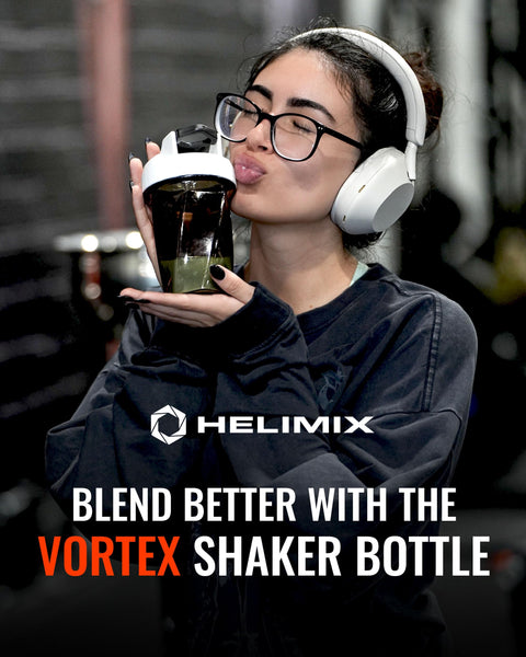 Helimix 2.0 Vortex Blender Shaker Bottle 828 ml - No Blending Ball or Whisk - USA Made - Portable Pre Workout Whey Protein Drink Cup - Mixes Cocktails Smoothies Shakes - Top Rack Safe
