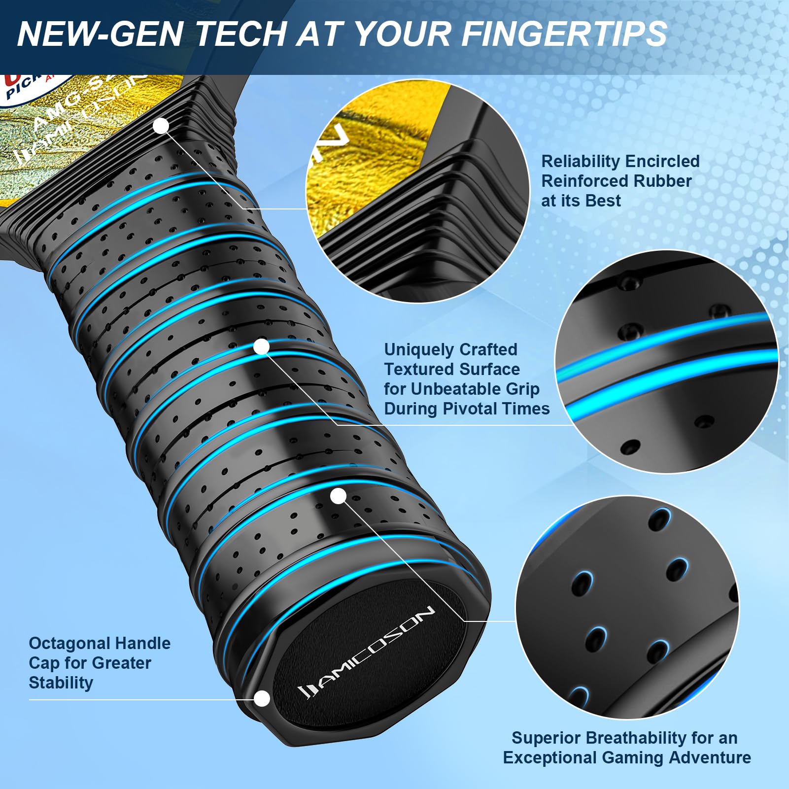 USAPA Approved Fiberglass Pickleball Set - 2 Lightweight Rackets, 4 Balls, 2 Cooling Towels, Bag & Gifts for Men & Women