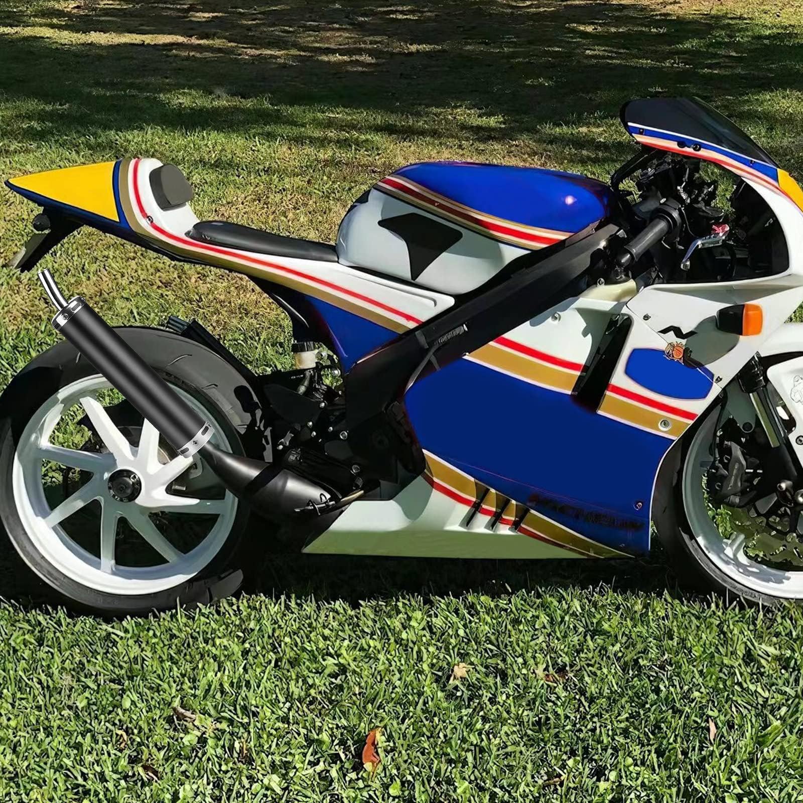 38mm 51mm Universal Motorcycle Golden Muffler Exhaust Stainless Steel Slip on Exhaust Pipe 1.5" 2" for Dirt Bike Street Bike Scooter ATV