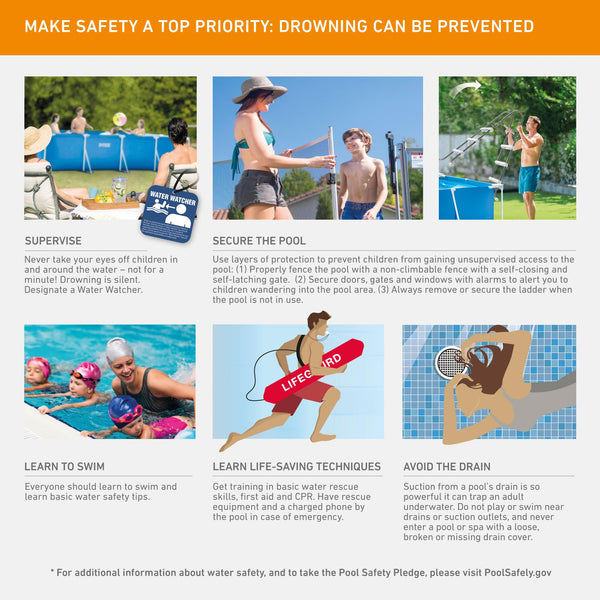 INTEX | 28272 Metal Frame Rectangular Outdoor Swimming Pool, Filter Pump Not Included, Capacity 3834 L, Measures 300 x 200 x 75 Centimeters - Colour Blue