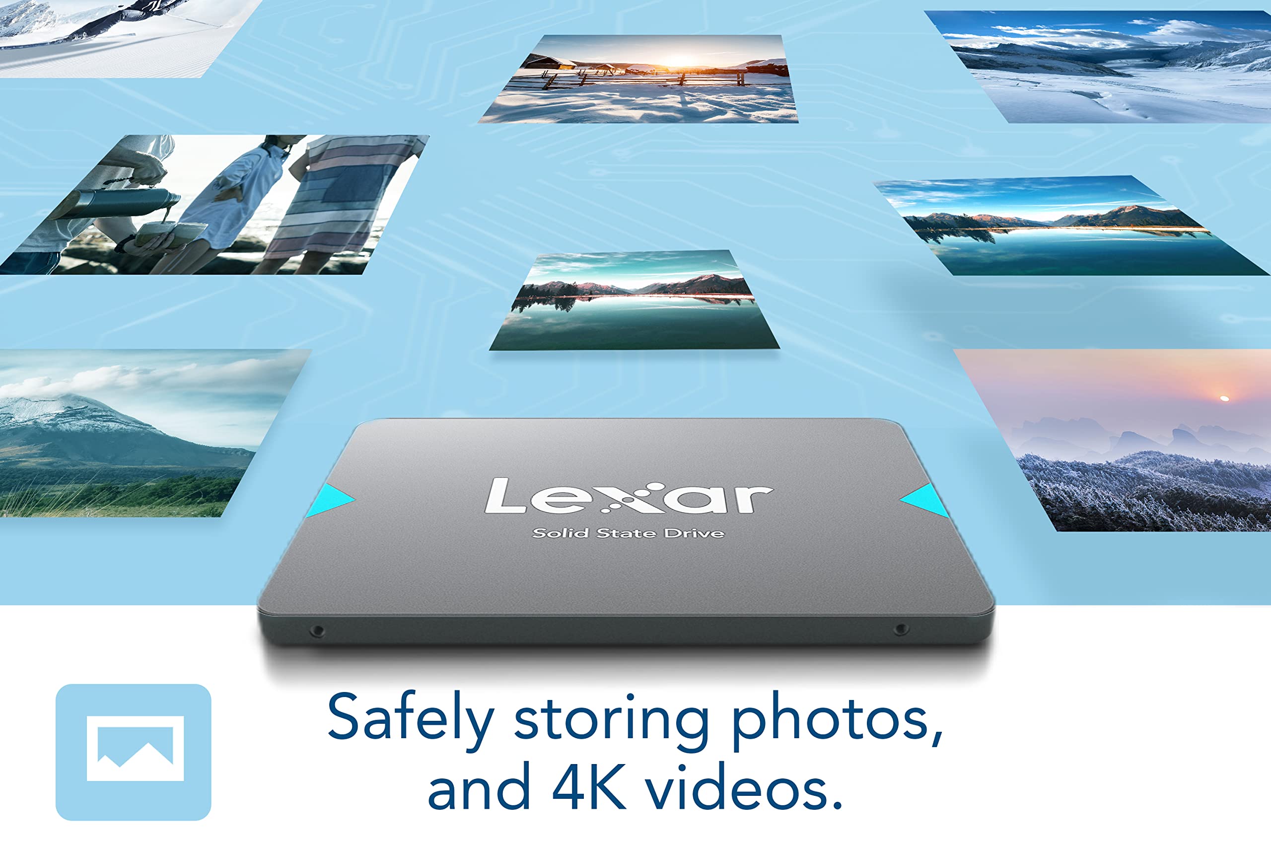 Lexar NQ100 2.5” SATA III (6Gb/s) 240GB SSD, Up to 550MB/s Read Solid State Drive, Internal SSD for Laptop, Desktop Computer/PC (LNQ100X240G-RNNNG)