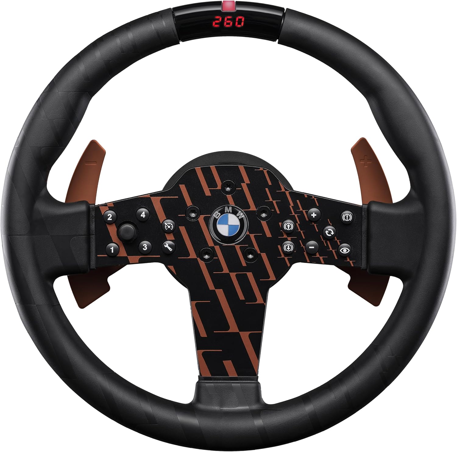 FANATEC Sim Racing CSL Steering Wheel BMW – Rubberised Grip, LED Display, RevStripe, Metal Shifter Paddles – PC, PS5, PS4