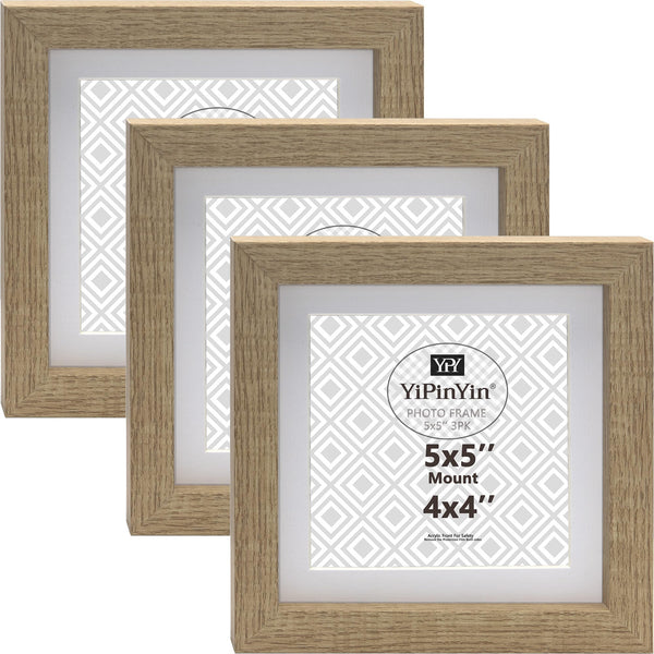 Black 50x70cm Boxed Picture Frames Set of 3 with Mounts for 40x60cm, 70x50cm poster frame with Acid Free mount for 40x60cm photo (Black 3Pack)